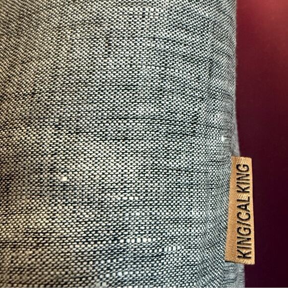 Quince European Linen Duvet Cover Set Charcoal Chambray Size King/CalKing - Picture 12 of 12